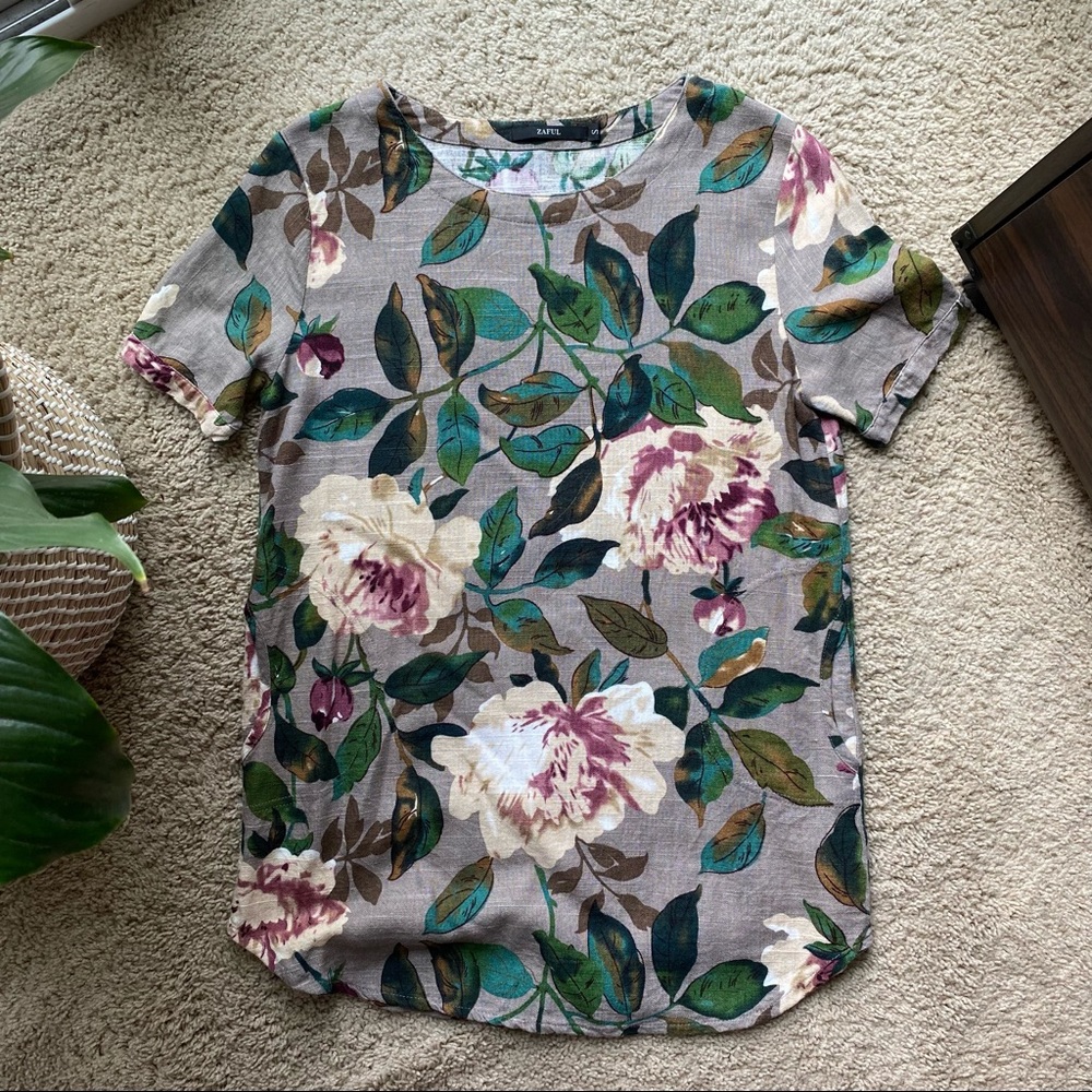 Floral t-shirt dress